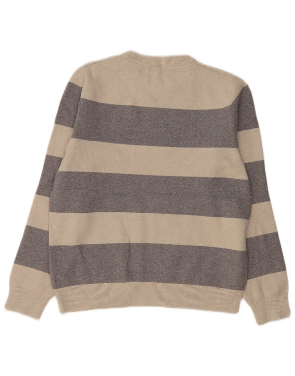 Pulover pentru femei Marks & Spencer cu decolteu triplu UK 14 Medium Gri cu dungi