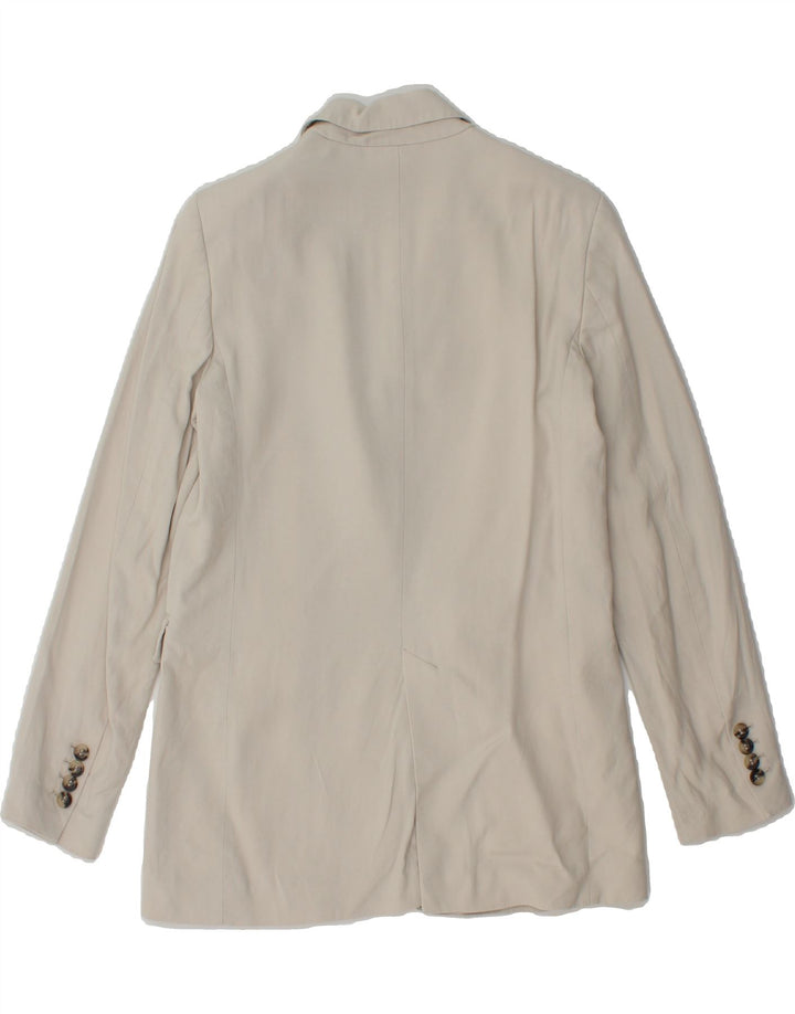 ZARA Womens 1 Button Blazer Jacket UK 6 XS White Vintage Zara and Second-Hand Zara from Messina Hembry 