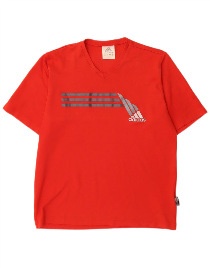 Tricou Adidas Climalite pentru bărbați Top UK 40/42 Poliester roșu mediu