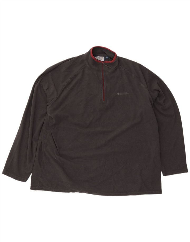 Pulover pentru bărbați Mountain Warehouse, cu fermoar și gât, poliester gri 3XL