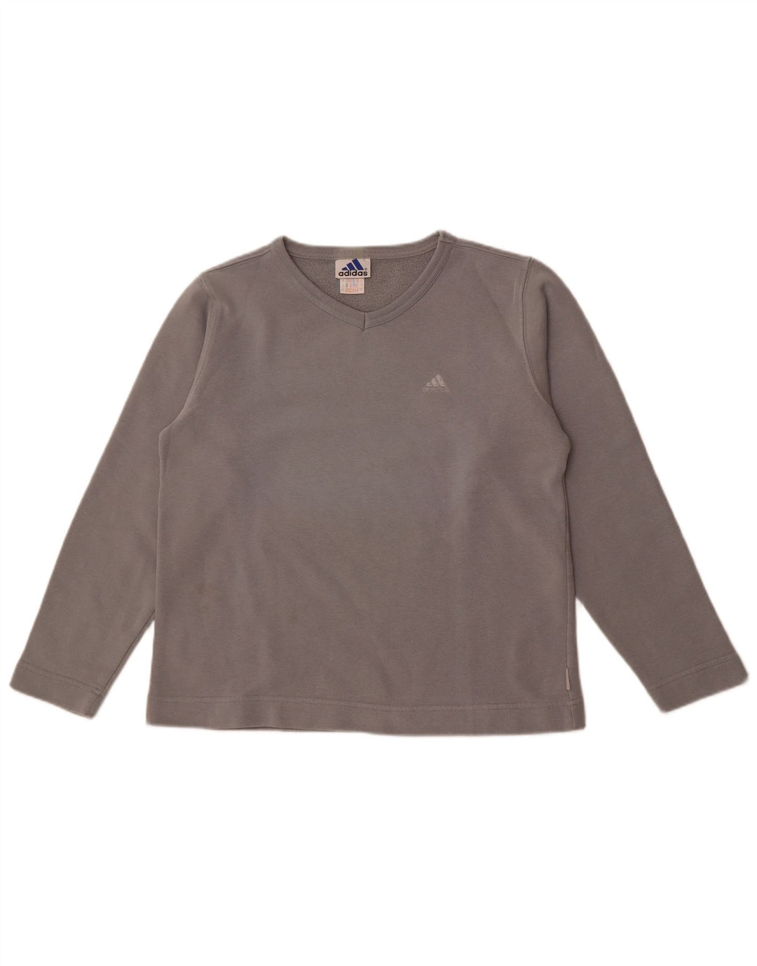 Pulover supradimensionat pentru femei Adidas UK 10 Bumbac gri mic