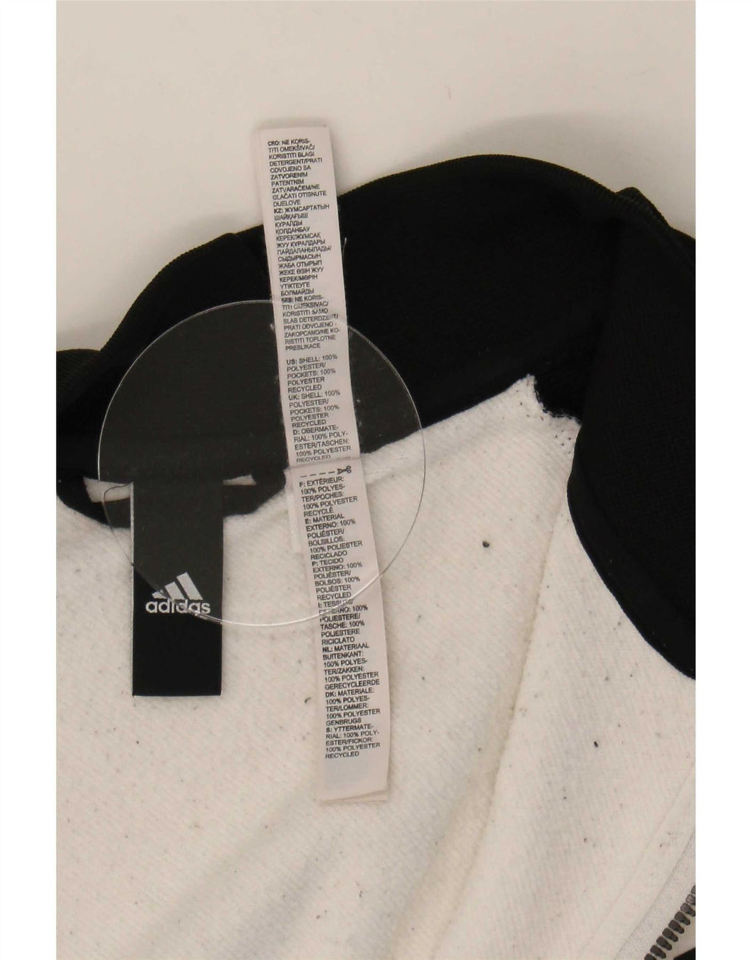 Jachetă de trening pentru bărbați Adidas UK 48/50 XL, poliester color bloc alb