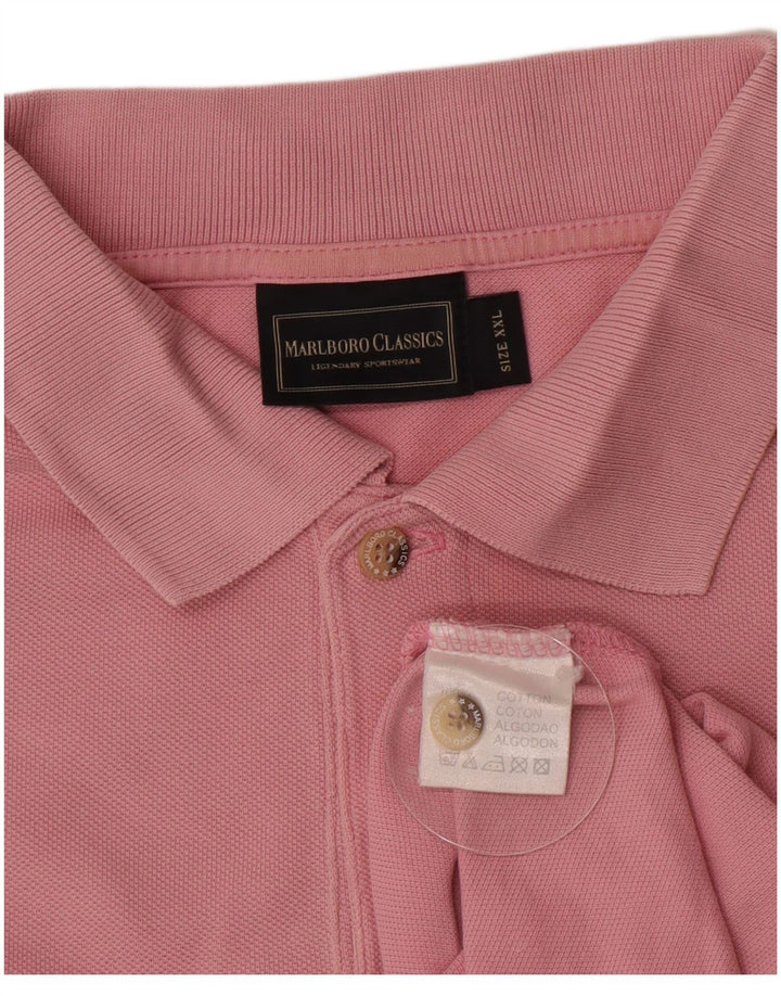 Tricou polo Marlboro Classics pentru bărbați, bumbac roz 2XL