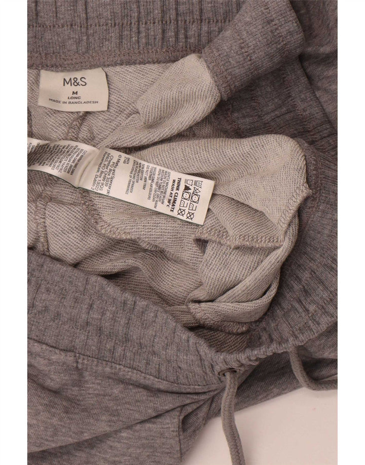 Pantaloni de trening pentru bărbați Marks & Spencer, bumbac cu pete, gri mediu