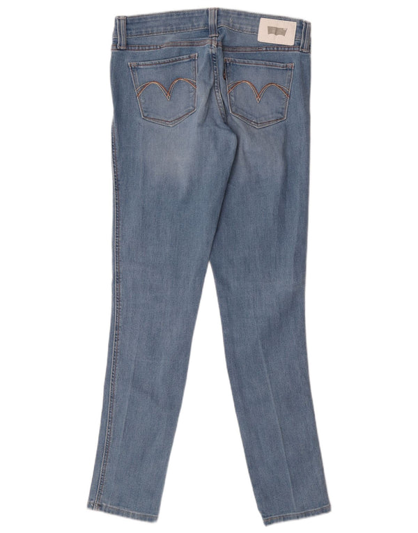 Blugi skinny Levi's Demi Curve pentru femei cu talie joasă L27 L30, bumbac albastru