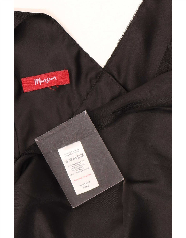 Rochie maxi fără mâneci pentru femei Monsoon UK 12 Poliester mediu negru