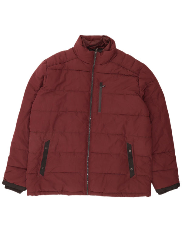 Jachetă căptușită pentru bărbați Marks & Spencer UK 46 3XL Burgundy Poliester Modern