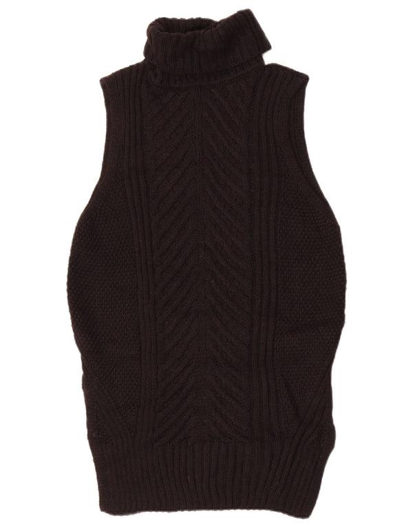 Topshop Rochie Jumper supradimensionată fără mâneci pentru femei UK 6 XS Acrilic negru