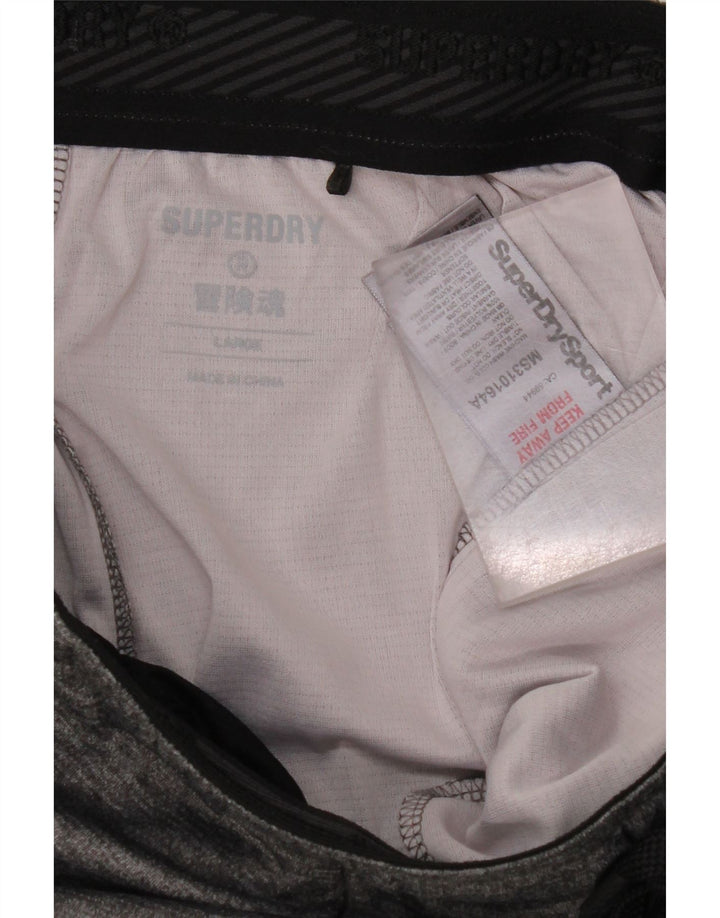Pantaloni scurți sport pentru bărbați SUPERDRY, mari, gri poliester