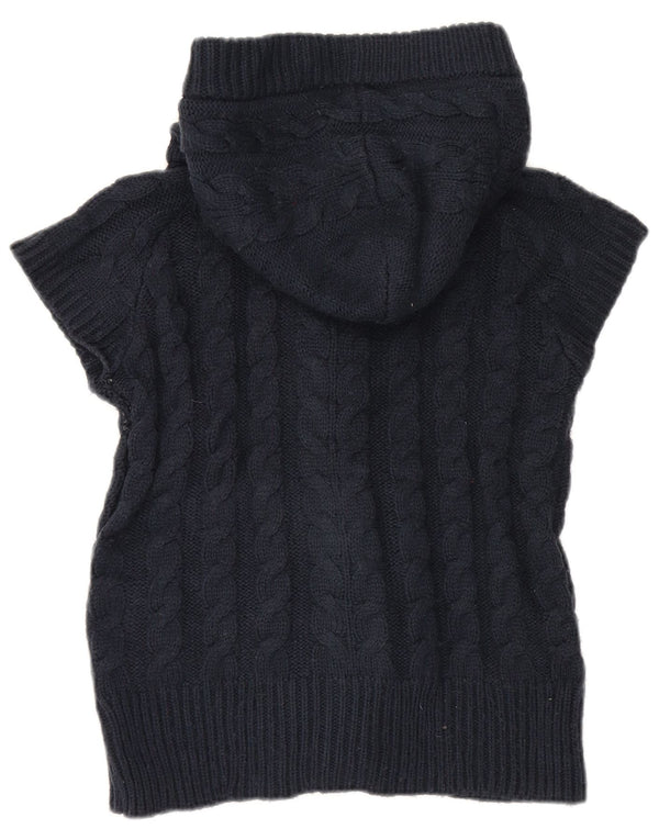 Pulover cardigan cu mânecă scurtă pentru femei Zara UK 14 Medium Bleumarin