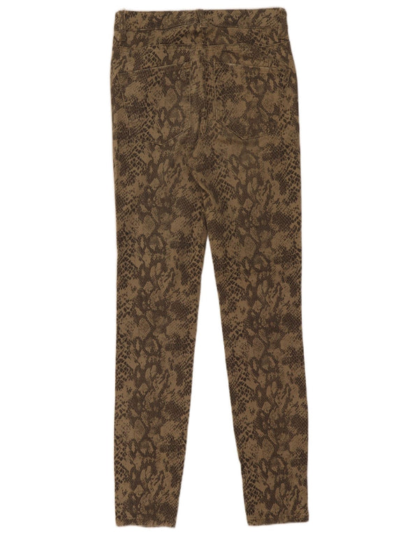 Blugi skinny dama Zara EU 36 XS W26 L28 Kaki Animal Print