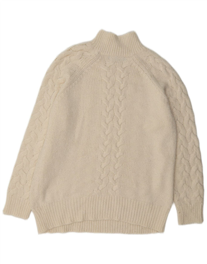 Pulover cu gât țestoasă pentru femei Marks & Spencer UK 14 Medium Off White Cl