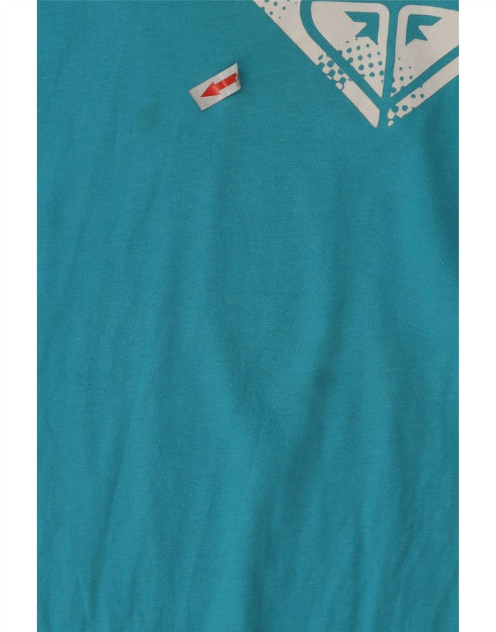 Tricou cu grafic Roxy pentru femei Top UK 16 Large Blue Bumbac