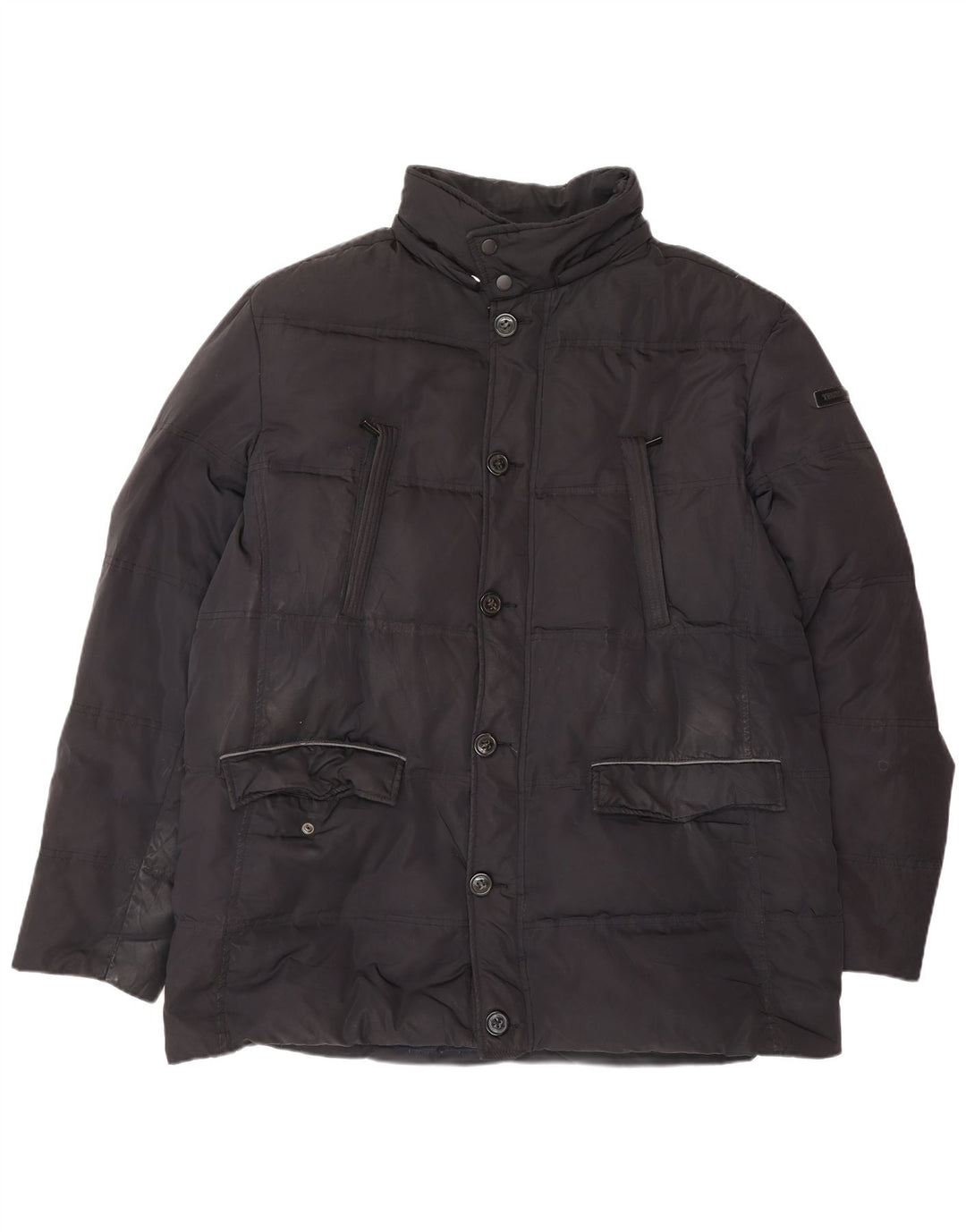 Jachetă căptușită pentru bărbați TRUSSARDI JEANS IT 56 3XL Poliester negru