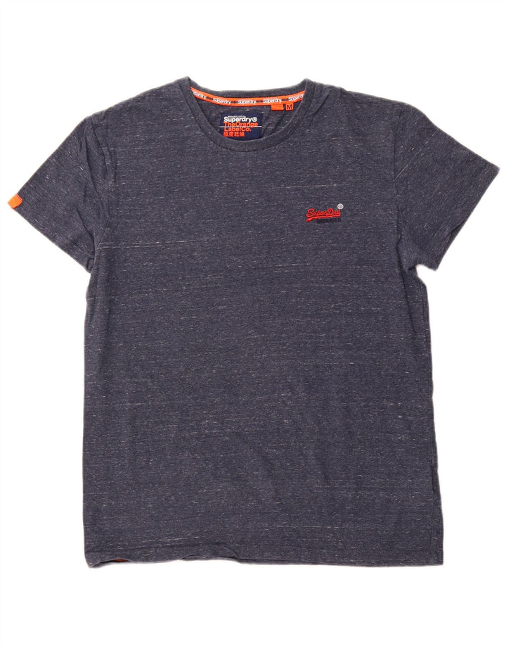 SUPERDRY Tricou Bărbați Top Mediu Bleumarin Bumbac Pete