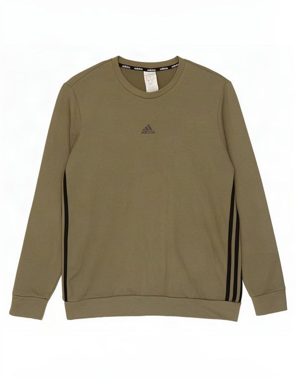 Hanorac pentru bărbați Adidas Jumper mare bumbac kaki