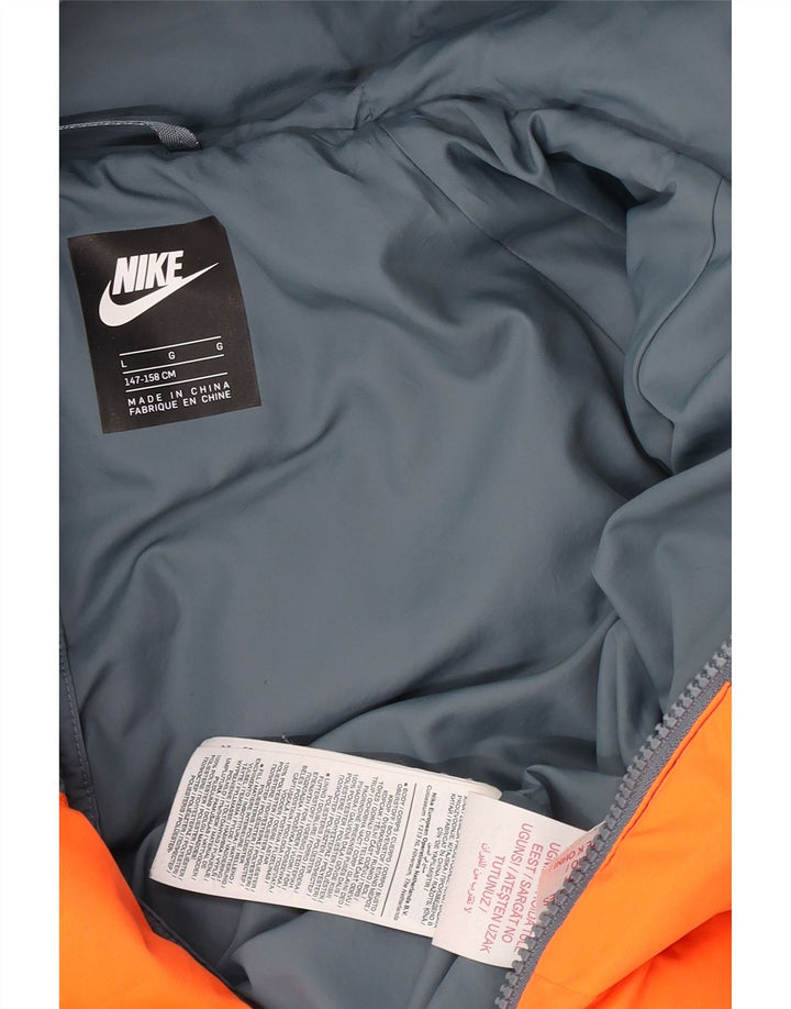 Jachetă căptușită cu glugă Nike pentru băieți 12-13 ani, mare, albastru bleumarin