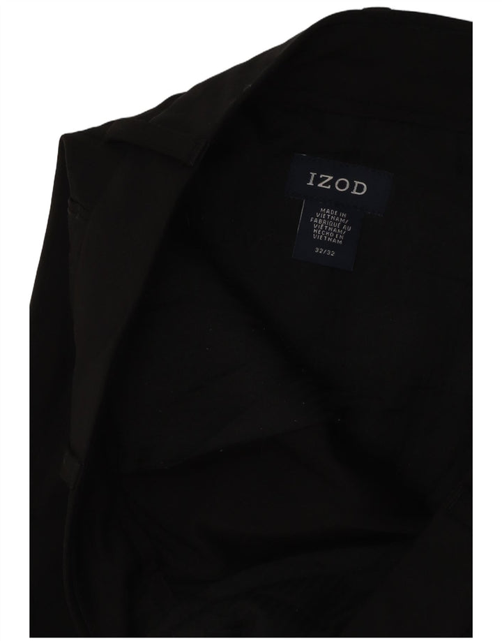 Pantaloni chino drepți pentru bărbați IZOD W32 L29 negri
