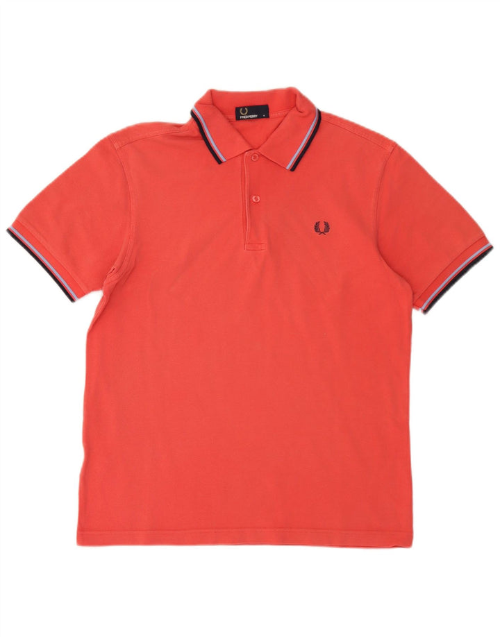 Cămașă polo Fred Perry pentru bărbați, bumbac cu dungi roșii medii