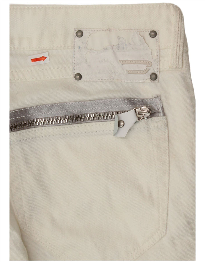 DIESEL Womens Clush Slim Jeans W26 L32 White