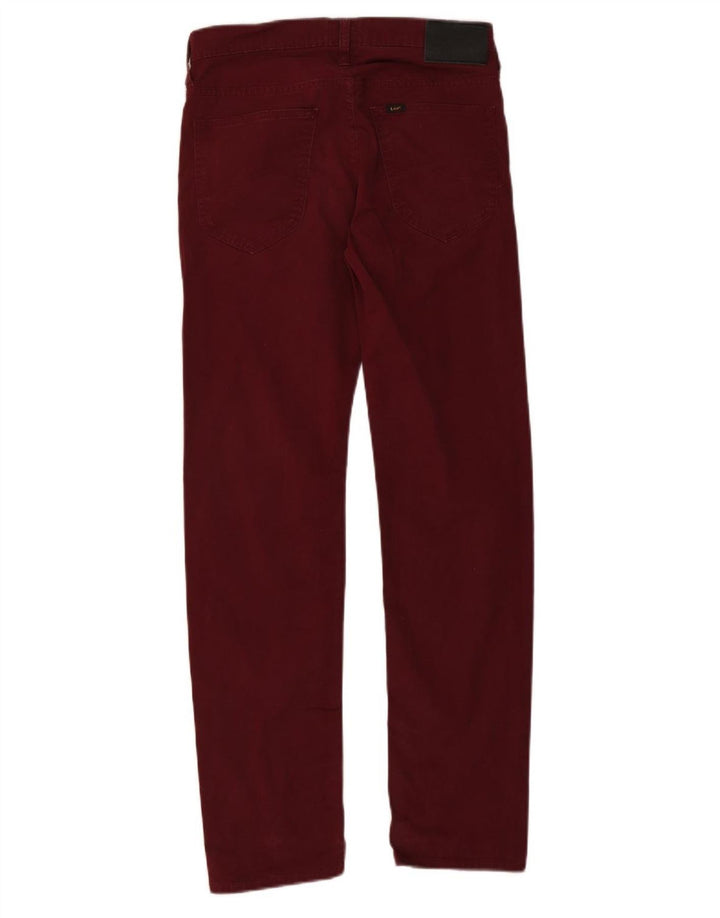 Blugi subțiri LEE Daren Zip Fly pentru bărbați W30 L32 bumbac burgundy