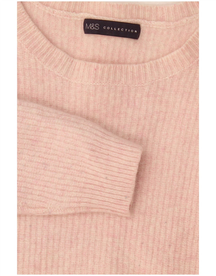 Pulover pentru femei Marks & Spencer cu decolteu cu barca UK 14 Roz mediu