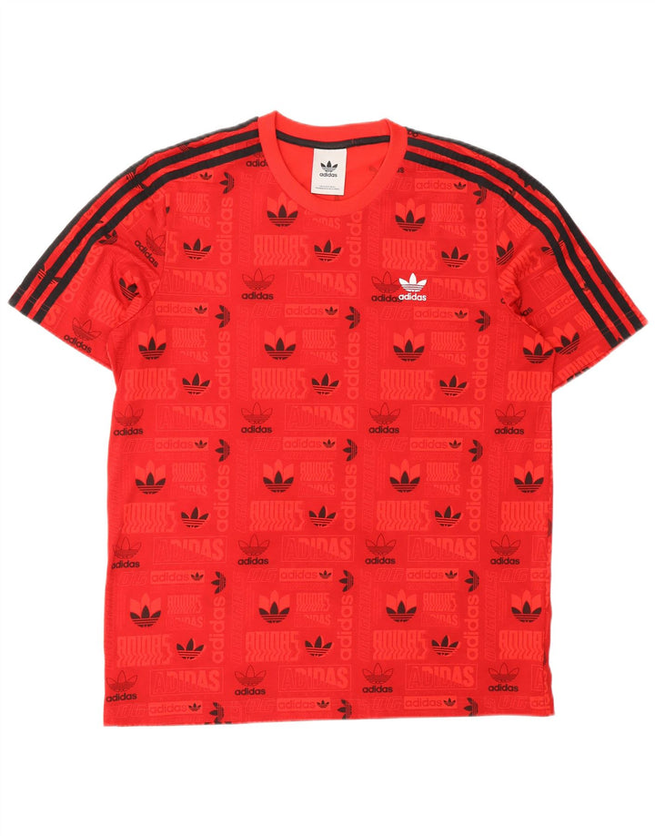 Tricou grafic ADIDAS pentru bărbați Top mare din poliester roșu