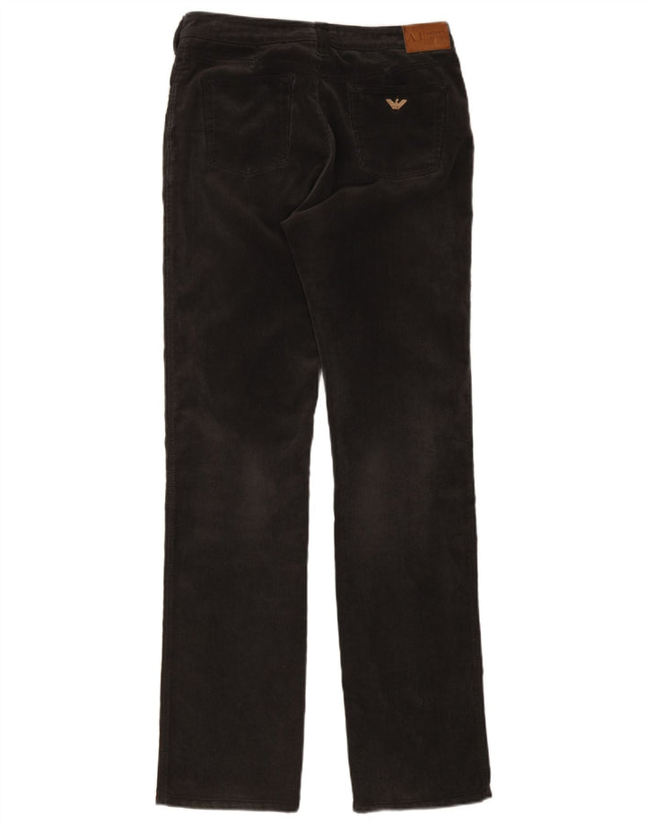 Pantaloni drepti din velur pentru femei Armani L31 L34 Poliester gri
