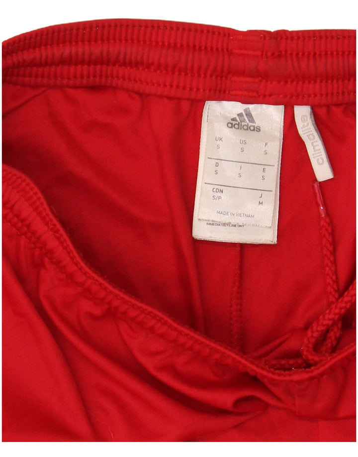 Pantaloni scurți sport pentru bărbați Adidas Climalite, poliester roșu mic