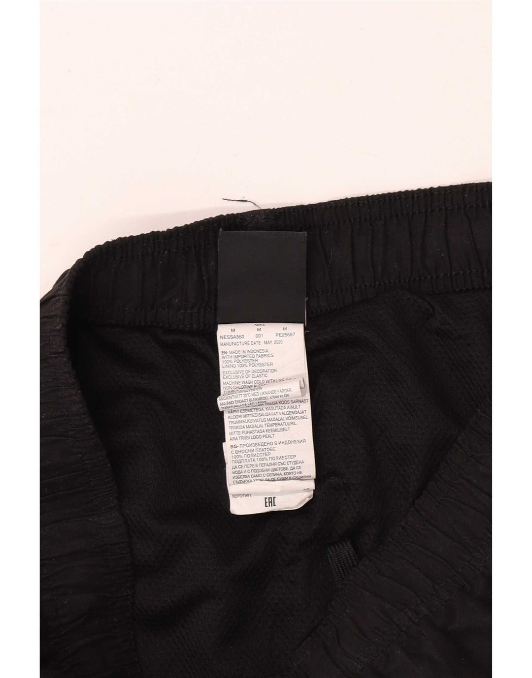 Pantaloni scurți sport Nike pentru bărbați, poliester mediu negru