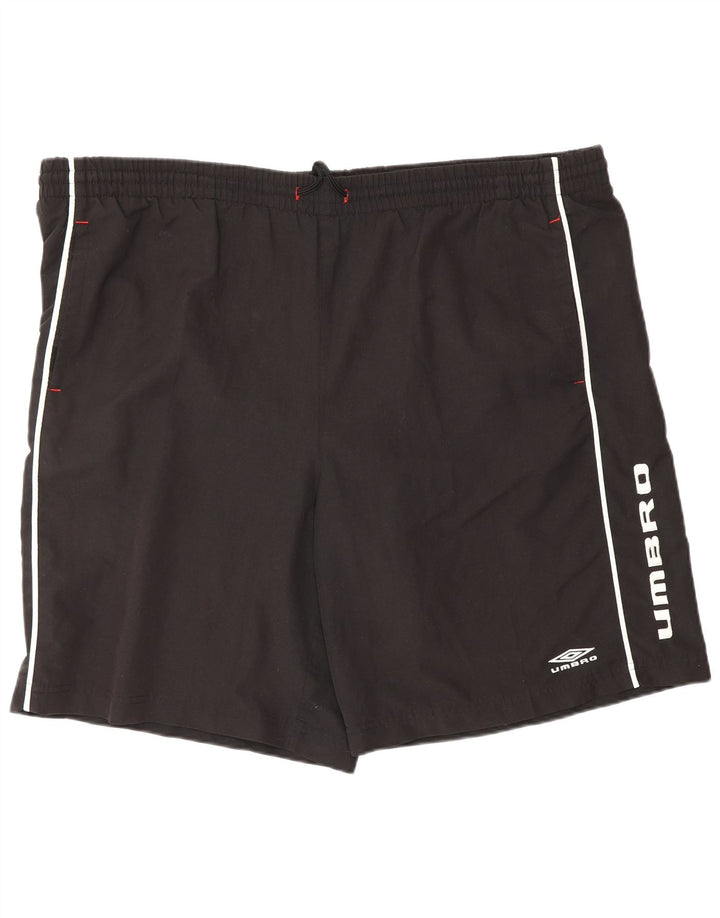Pantaloni scurți sport grafic UMBRO pentru bărbați 2XL poliester negru