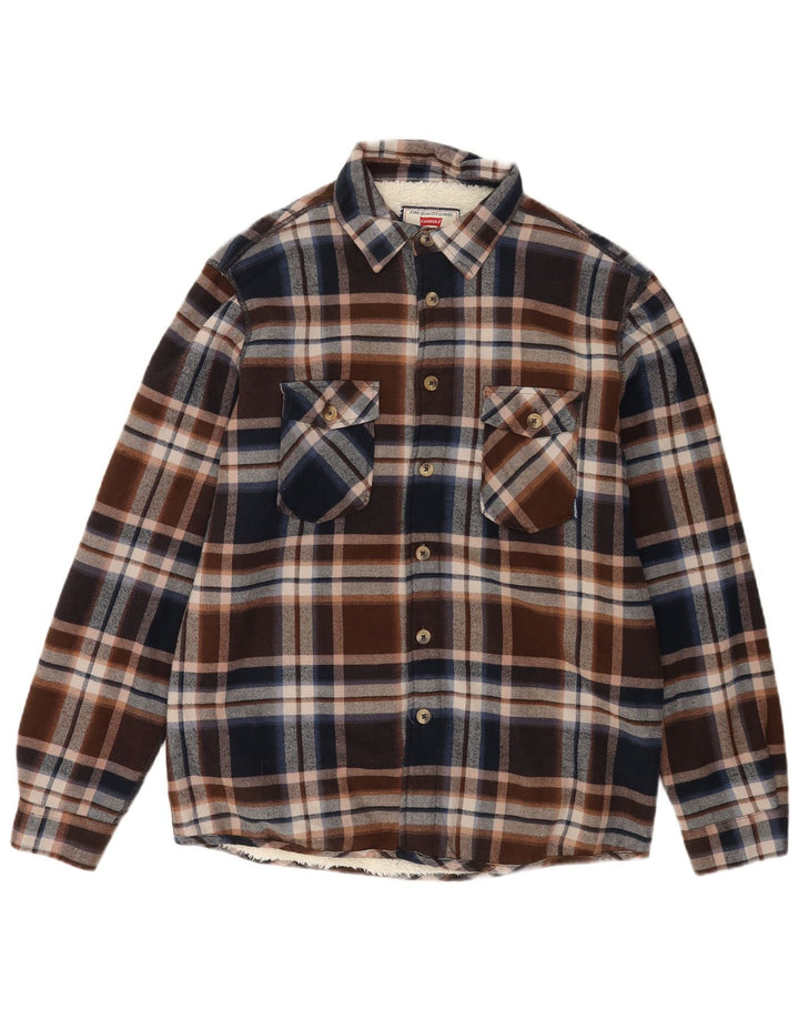Cămașă de flanel Lumberjack Carrera pentru bărbați, maro mediu, carouri