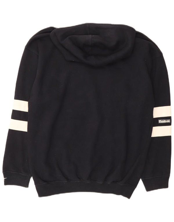 Jumper Reebok pentru bărbați, cu capota, mare, negru, color block, bumbac