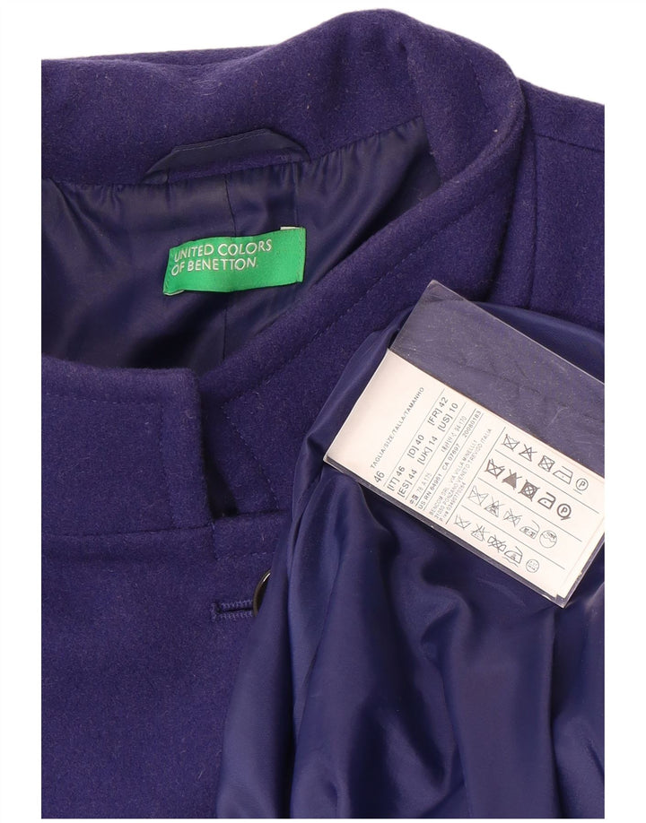 Pardesiu pentru femei Benetton UK 14 mare lână violet