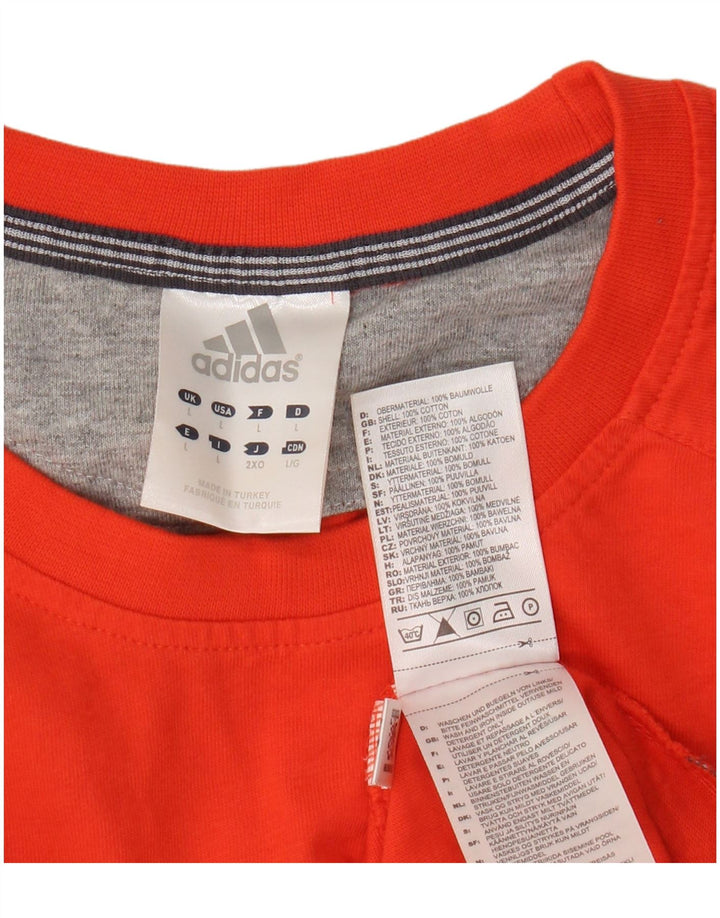 Tricou pentru bărbați Adidas Top mare portocaliu bumbac