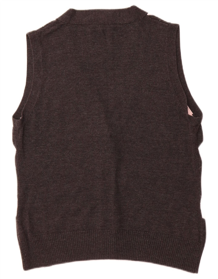 TOM TAILOR Pulover Crop Cardigan pentru femei UK 18 XL Negru Argyle/Diamond