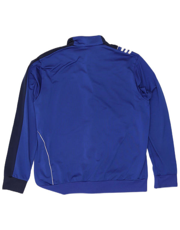 Jachetă de trening pentru bărbați Adidas UK 46/48 XL, albastru, poliester color bloc