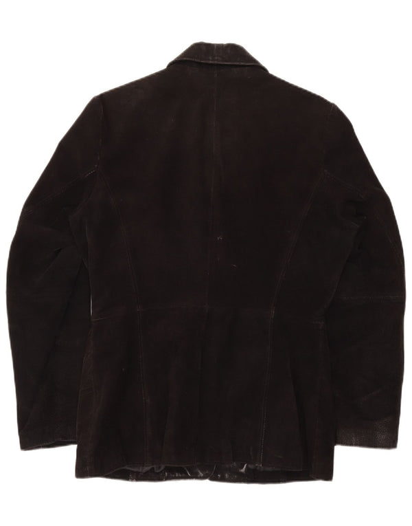 GYPSY Jachetă pentru femei din piele intoarsa cu 3 nasturi UK 14 Medium Negru