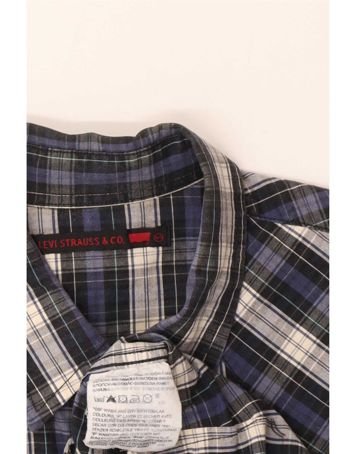 Cămașă pentru bărbați Levi's, din bumbac cu carouri, albastru bleumarin mediu