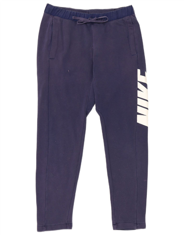 Pantaloni de trening Nike pentru bărbați cu grafică, bumbac, albastru, mici