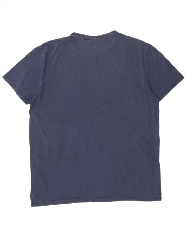 Tricou pentru bărbați Lacoste Top mare din bumbac bleumarin