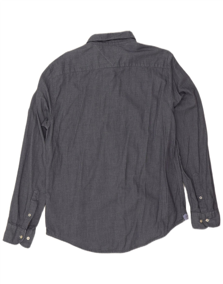 Cămașă pentru bărbați Tommy Hilfiger Slim Fit, mare, albastru bleumarin, bumbac