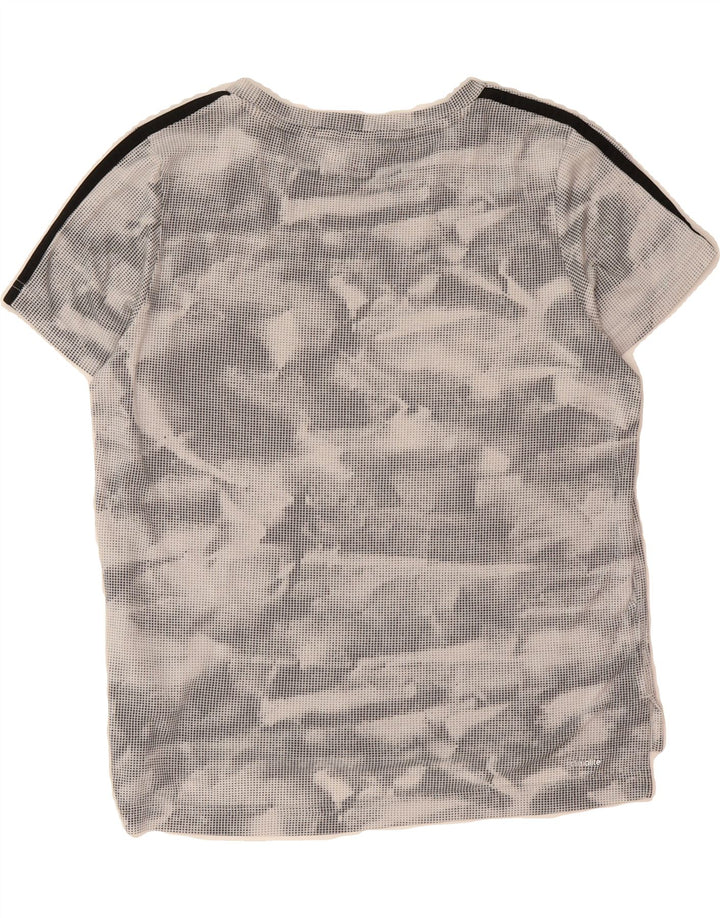 ADIDAS Womens Climalite T-Shirt Top UK 8/10  Small Grey Spotted Polyester Vintage Adidas and Second-Hand Adidas from Messina Hembry 