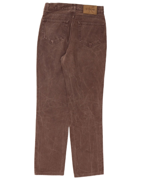 Blugi conici pentru femei Calvin Klein W30 L30 bumbac maro