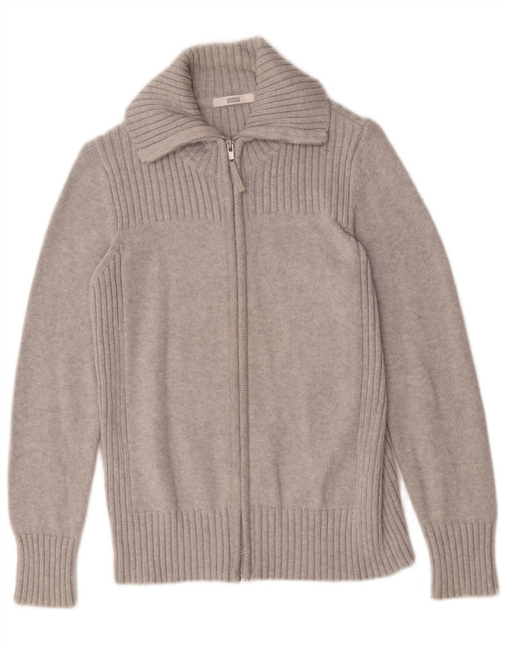 Pulover cardigan pentru femei Marks & Spencer UK 14 mare bumbac gri
