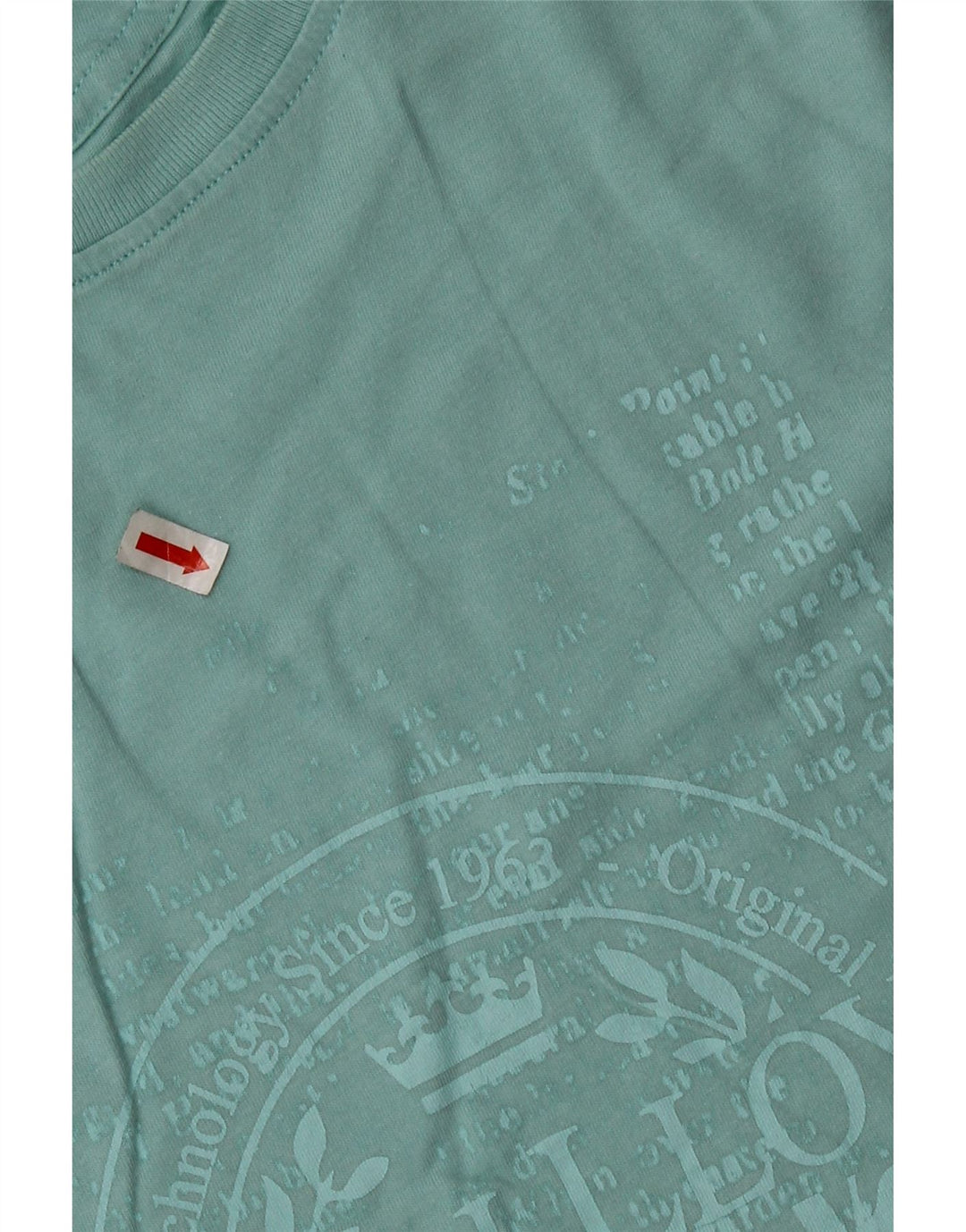 Tricou grafic pentru bărbați Henri Lloyd Top din bumbac turcoaz mediu