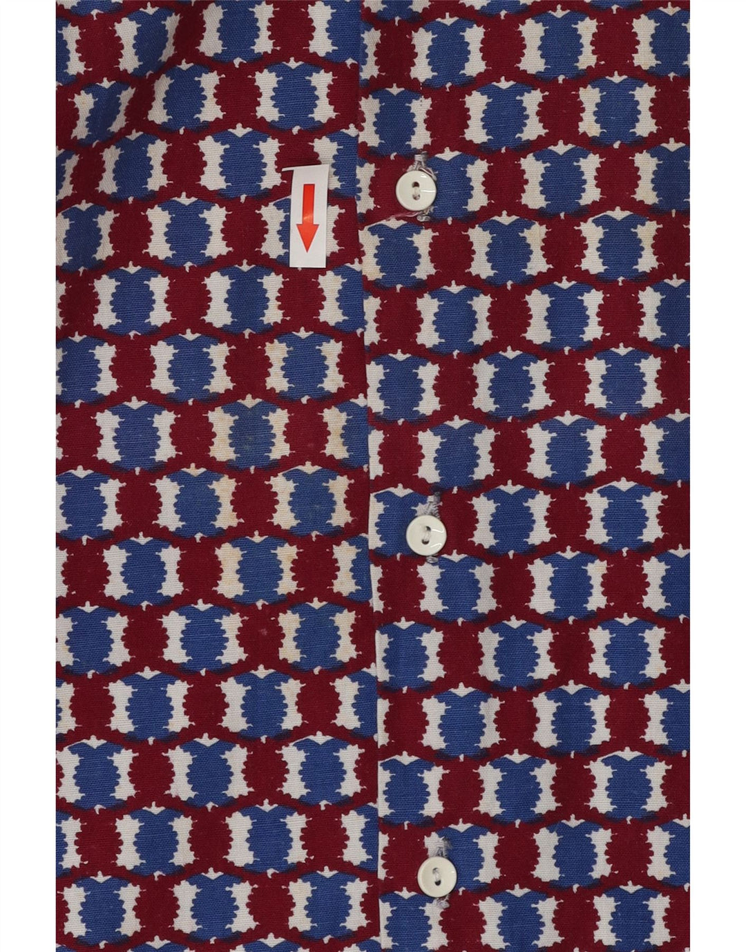 Cămașă Vintage bărbați mare, multicoloră, geometrică