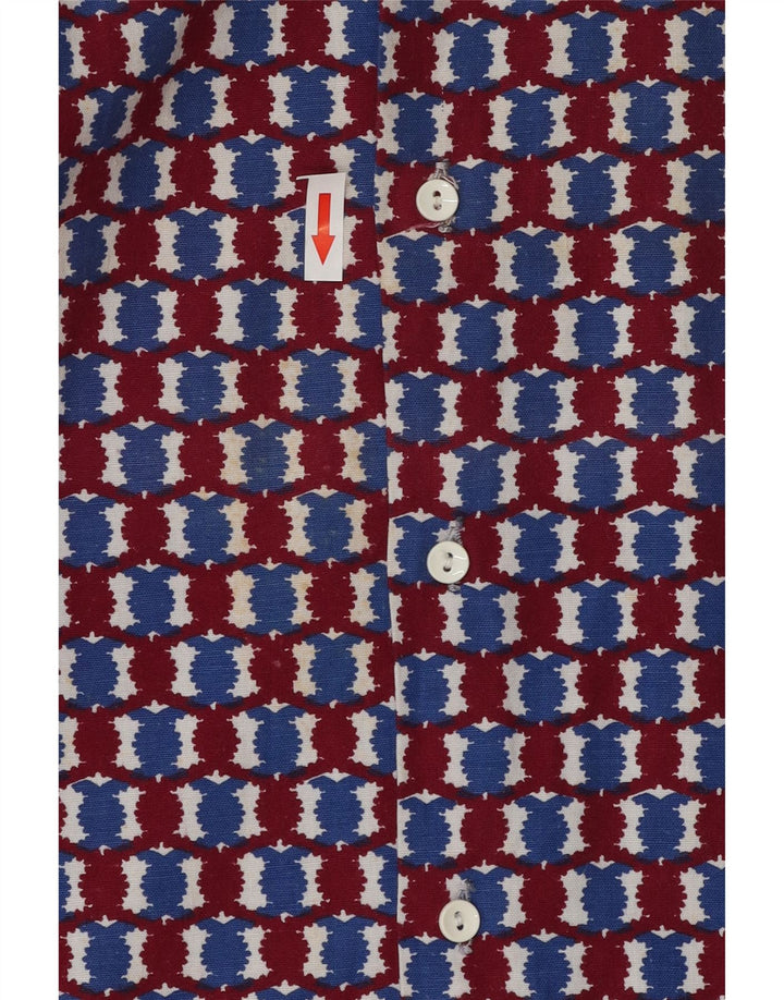 Cămașă Vintage bărbați mare, multicoloră, geometrică