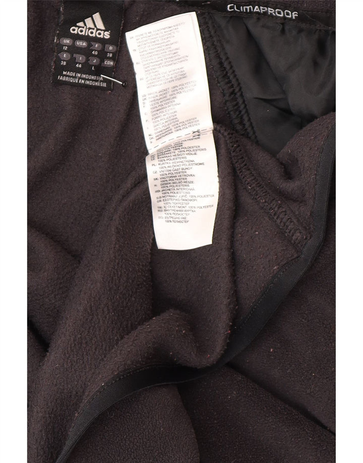 Jachetă pentru femei Adidas Clima Proof Fleece UK 12 Poliester mediu negru