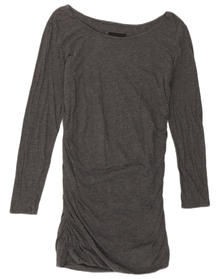 HURLEY Girls Long Sleeve T-Shirt Dress 12-13 Years Large Grey Cotton Vintage Hurley and Second-Hand Hurley from Messina Hembry 